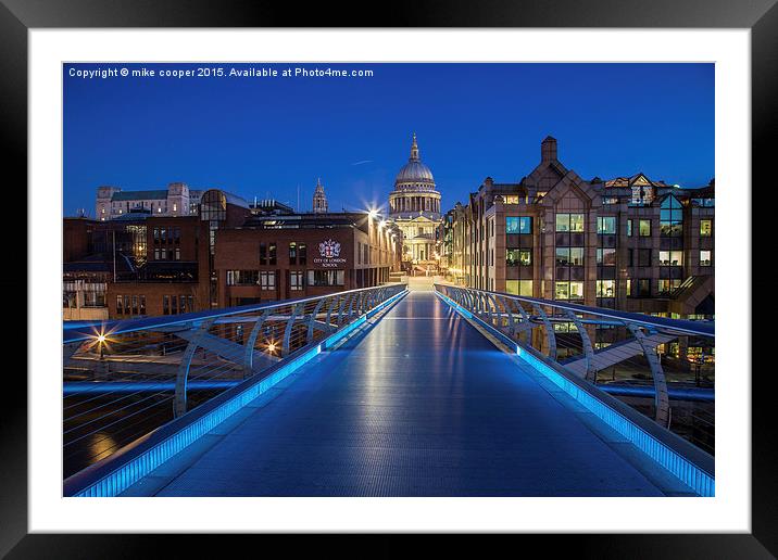  St Pauls cathedral blues Framed Mounted Print by mike cooper
