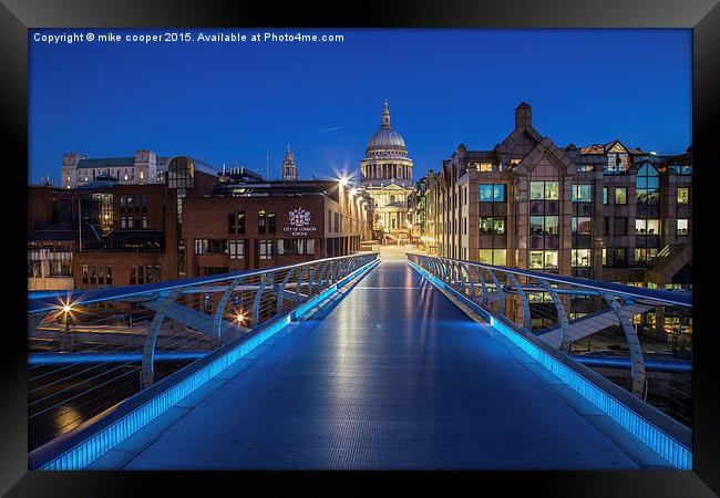  St Pauls cathedral blues Framed Print by mike cooper