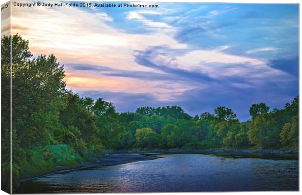 Little Racoon River Canvas Print by Judy Hall-Folde