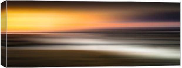  The Loughor estuary in Swansea blurred in Photosh Canvas Print by Leighton Collins