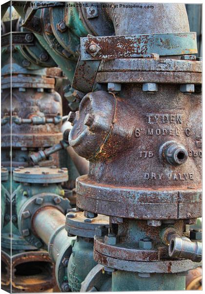 Pipes and valves. Canvas Print by Matthew Bates