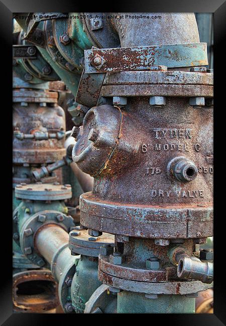 Pipes and valves. Framed Print by Matthew Bates