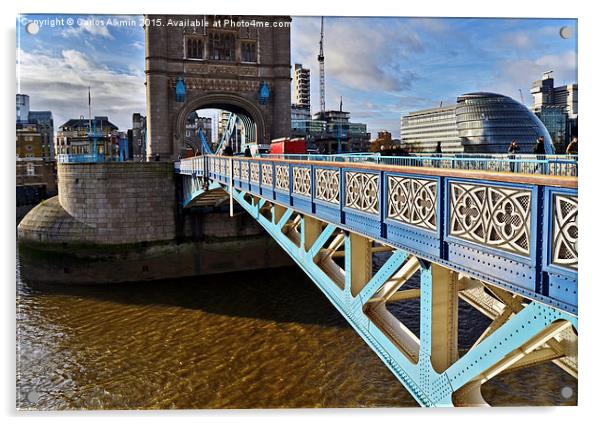 London - England - The Tower Bridge Acrylic by Carlos Alkmin