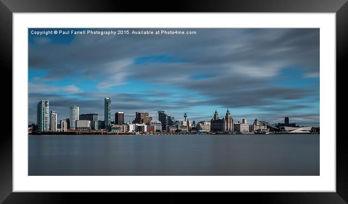  Liverpool skyline (long exposure) Framed Mounted Print by Paul Farrell Photography
