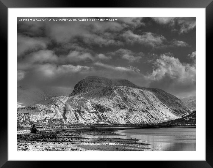  Ben Nevis, Fort William, Scotland Framed Mounted Print by ALBA PHOTOGRAPHY