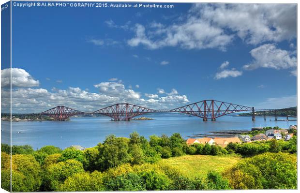  The Forth Bridge, South Queensferry, Scotland.  Canvas Print by ALBA PHOTOGRAPHY