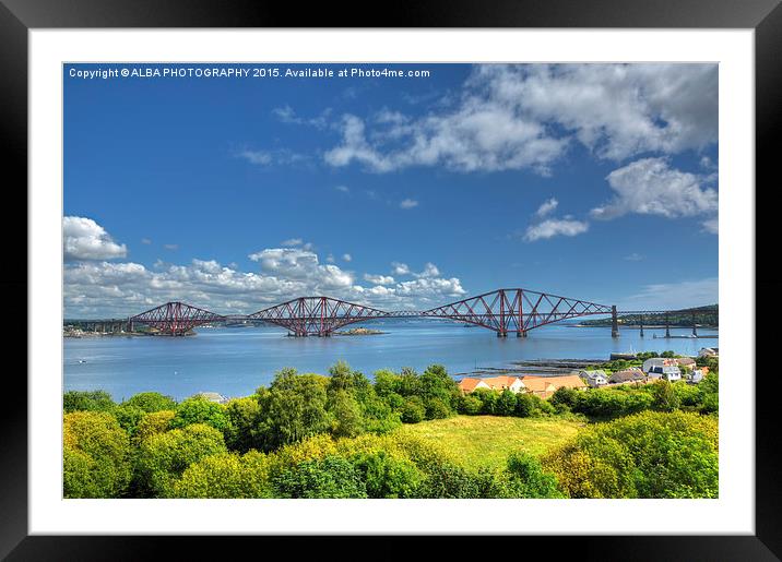 The Forth Bridge, South Queensferry, Scotland.  Framed Mounted Print by ALBA PHOTOGRAPHY