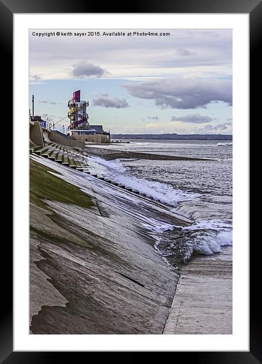  Redcar Sea Front Framed Mounted Print by keith sayer