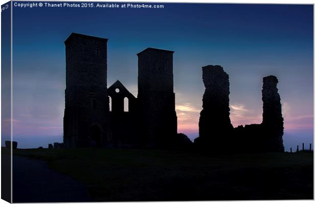  Reculver Towers at sunset Canvas Print by Thanet Photos