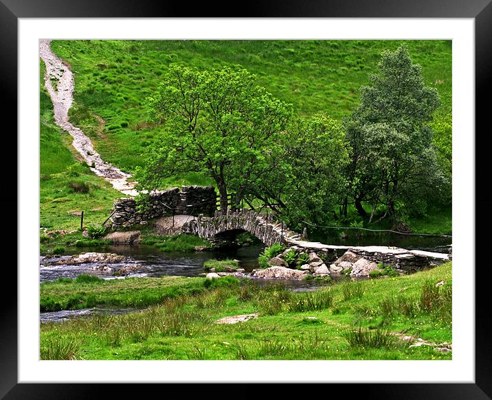 Bridge in the Lake District Framed Mounted Print by Mike Gorton