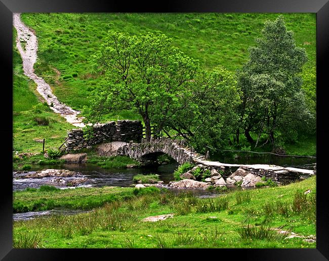 Bridge in the Lake District Framed Print by Mike Gorton