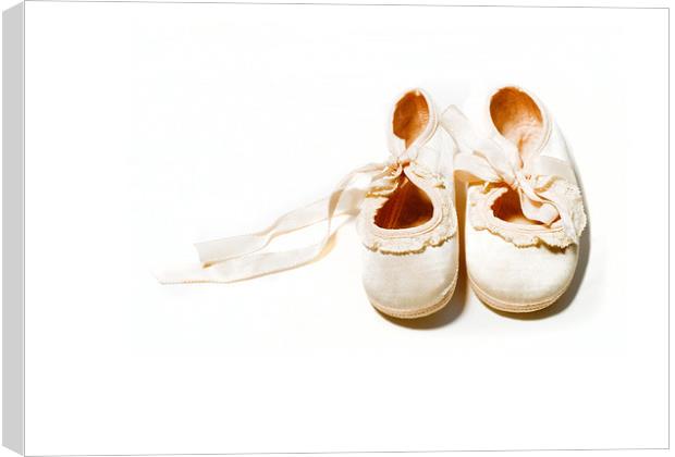 Baby Shoes Canvas Print by Mary Lane
