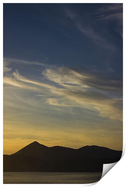 Outer Hebrides in sunset Print by Gabor Pozsgai