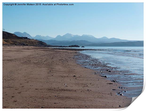  Towards Torridon from Big Sand Print by Jennifer Henderson