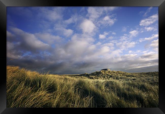 Pill box on the dunes Framed Print by Stephen Mole