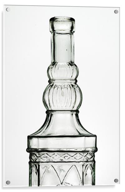 Transparent glass bottle Acrylic by Josep M Peñalver