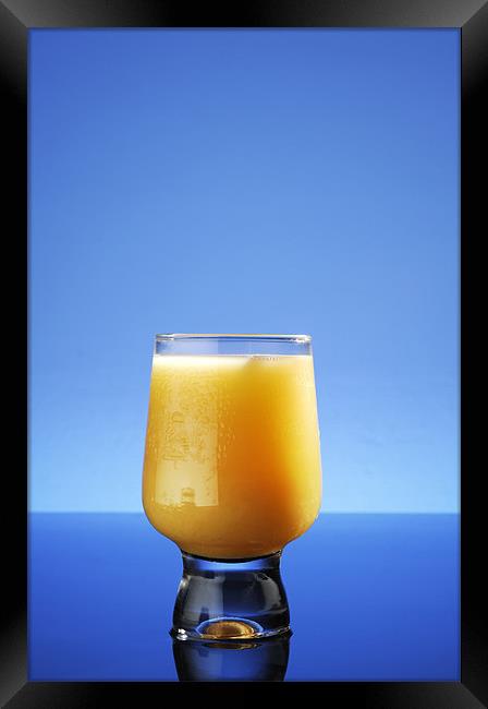 orange juice drink Framed Print by Josep M Peñalver