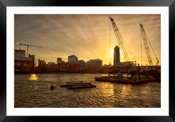  London Dusk Framed Mounted Print by Clive Eariss