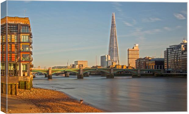  Shard In The Sun Canvas Print by Clive Eariss