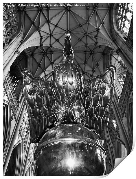 The Lectern in York Minster Print by Robert Gipson
