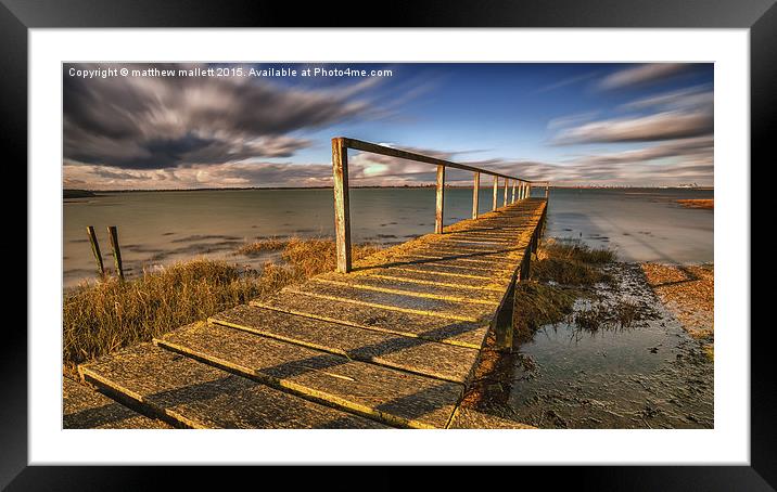 At the end of the jetty  Framed Mounted Print by matthew  mallett