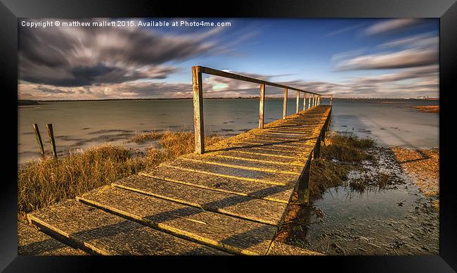  At the end of the jetty  Framed Print by matthew  mallett