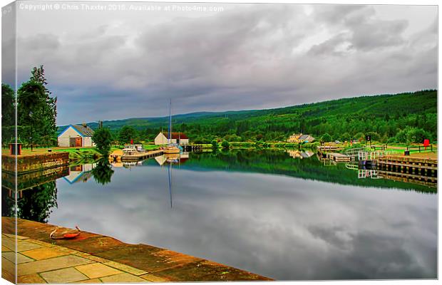  Caledonian Canal Fort Augustus Canvas Print by Chris Thaxter