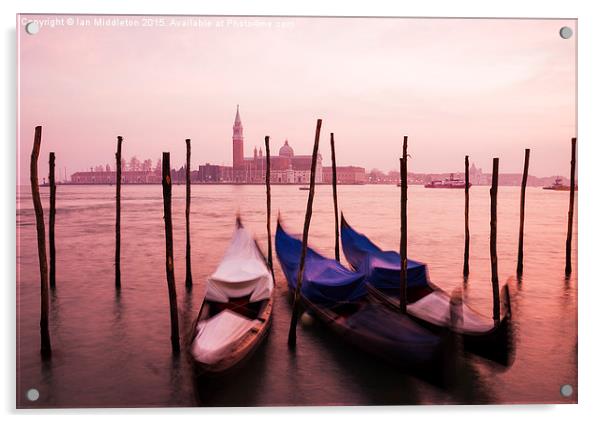 Venetian sunset Acrylic by Ian Middleton