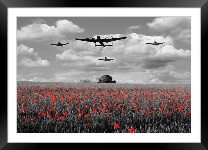 Over The Fields - Selective  Framed Mounted Print by J Biggadike