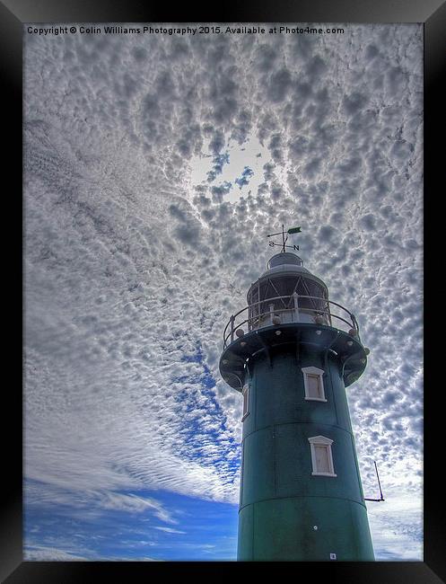  South Mole Lighthouse - Fremantle Framed Print by Colin Williams Photography