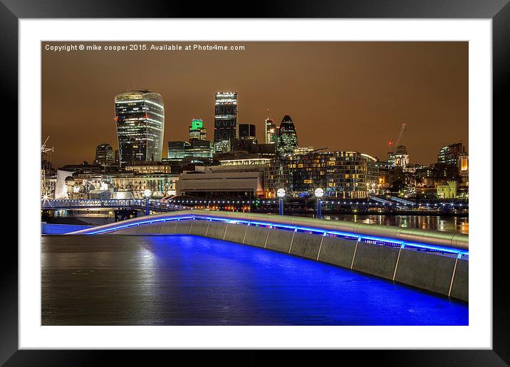  view from the south bank Framed Mounted Print by mike cooper
