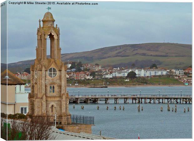  The Clock Tower Canvas Print by Mike Streeter