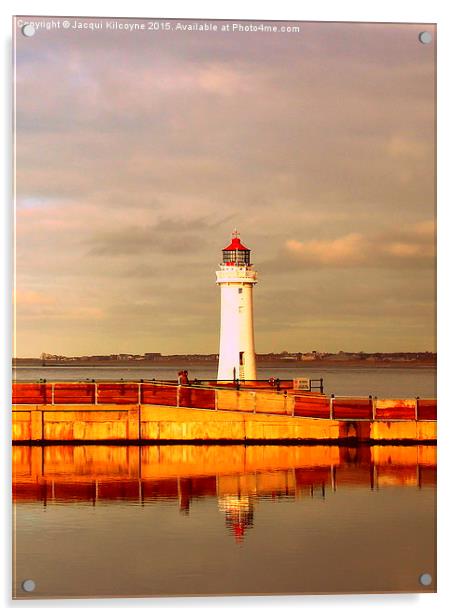Lighthouse in Afternoon Sun  Acrylic by Jacqui Kilcoyne