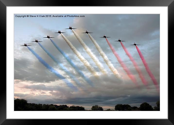  Red Arrows - Arrival Framed Mounted Print by Steve H Clark