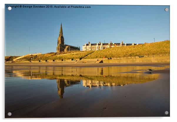 Cullercoats in the Sands Acrylic by George Davidson