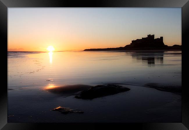  Bamburgh Castle Sunrise Framed Print by Northeast Images