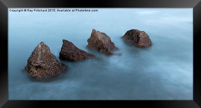 Waves and Rocks Framed Print by Ray Pritchard