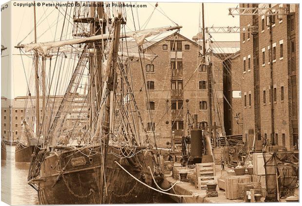  Past Times At Gloucester Dock Canvas Print by Peter F Hunt