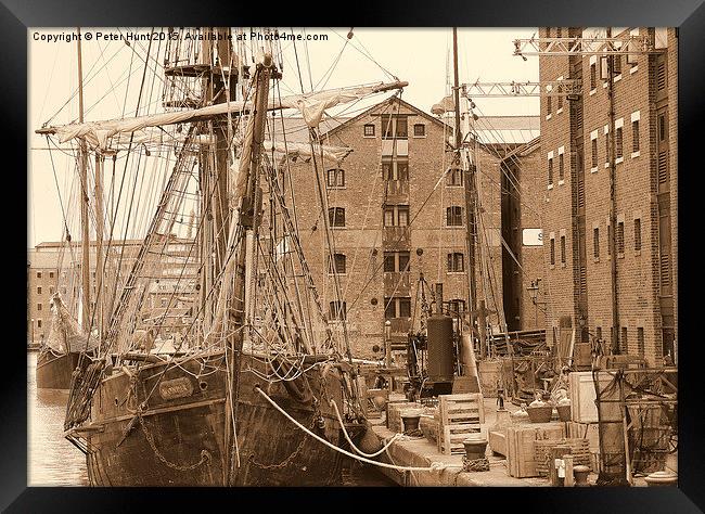  Past Times At Gloucester Dock Framed Print by Peter F Hunt