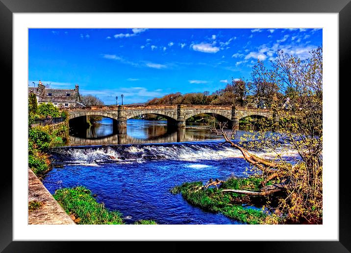 Bridging the River Cree Framed Mounted Print by Tom Gomez