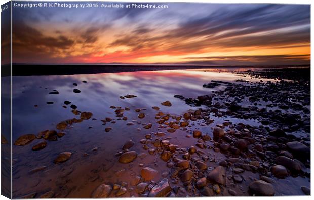  Allonby sunset Canvas Print by R K Photography