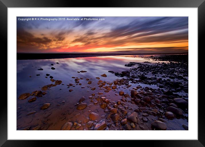  Allonby sunset Framed Mounted Print by R K Photography