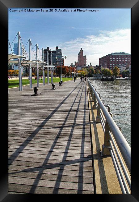 New York Pier Framed Print by Matthew Bates