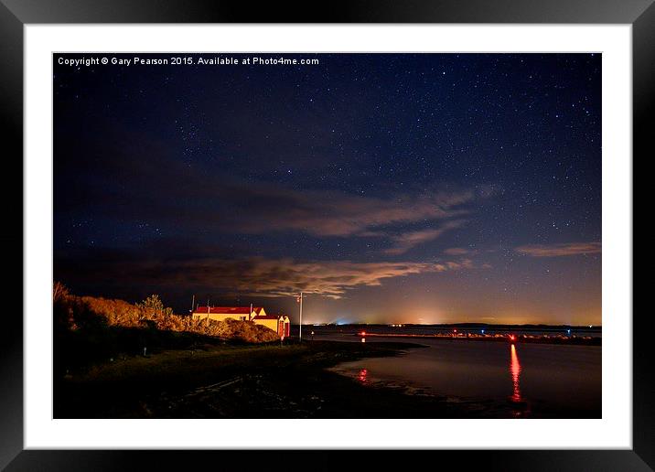 Wells lifeboat station under the stars Framed Mounted Print by Gary Pearson