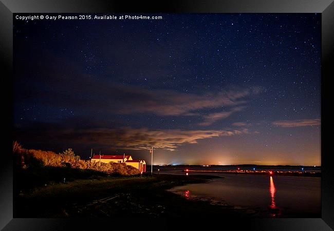 Wells lifeboat station under the stars Framed Print by Gary Pearson