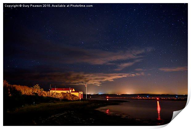 Wells lifeboat station under the stars Print by Gary Pearson