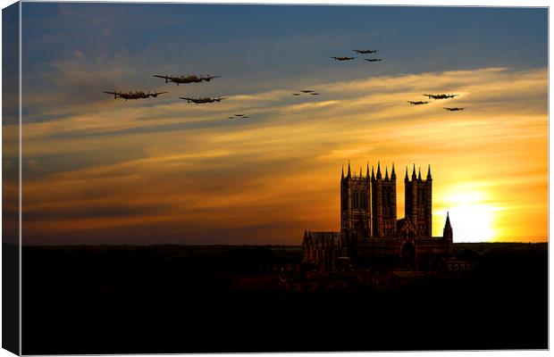  Bomber County Sunset Canvas Print by Oxon Images
