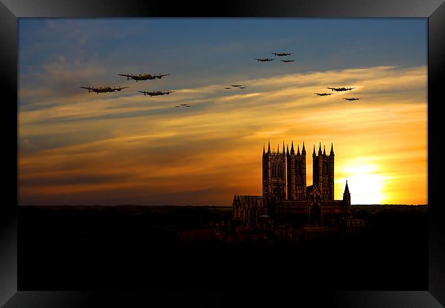  Bomber County Sunset Framed Print by Oxon Images