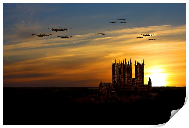 Bomber County Sunset Print by Oxon Images