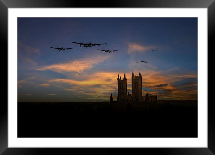 Bombers Over Lincoln  Framed Mounted Print by J Biggadike